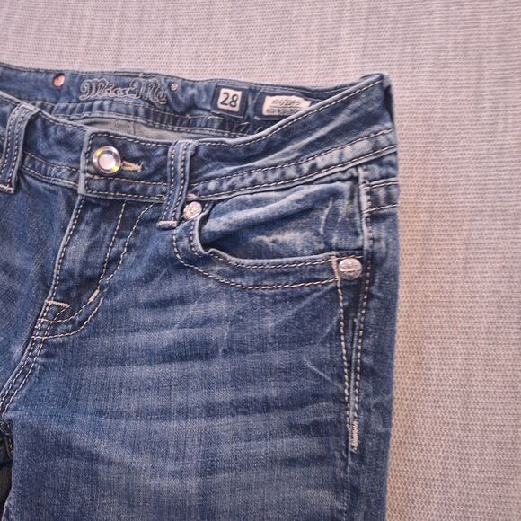 Miss Me Jeans Womens 28 Blue Boot Dark Wash Denim Capsule Everyday Casual Norm - Picture 5 of 16